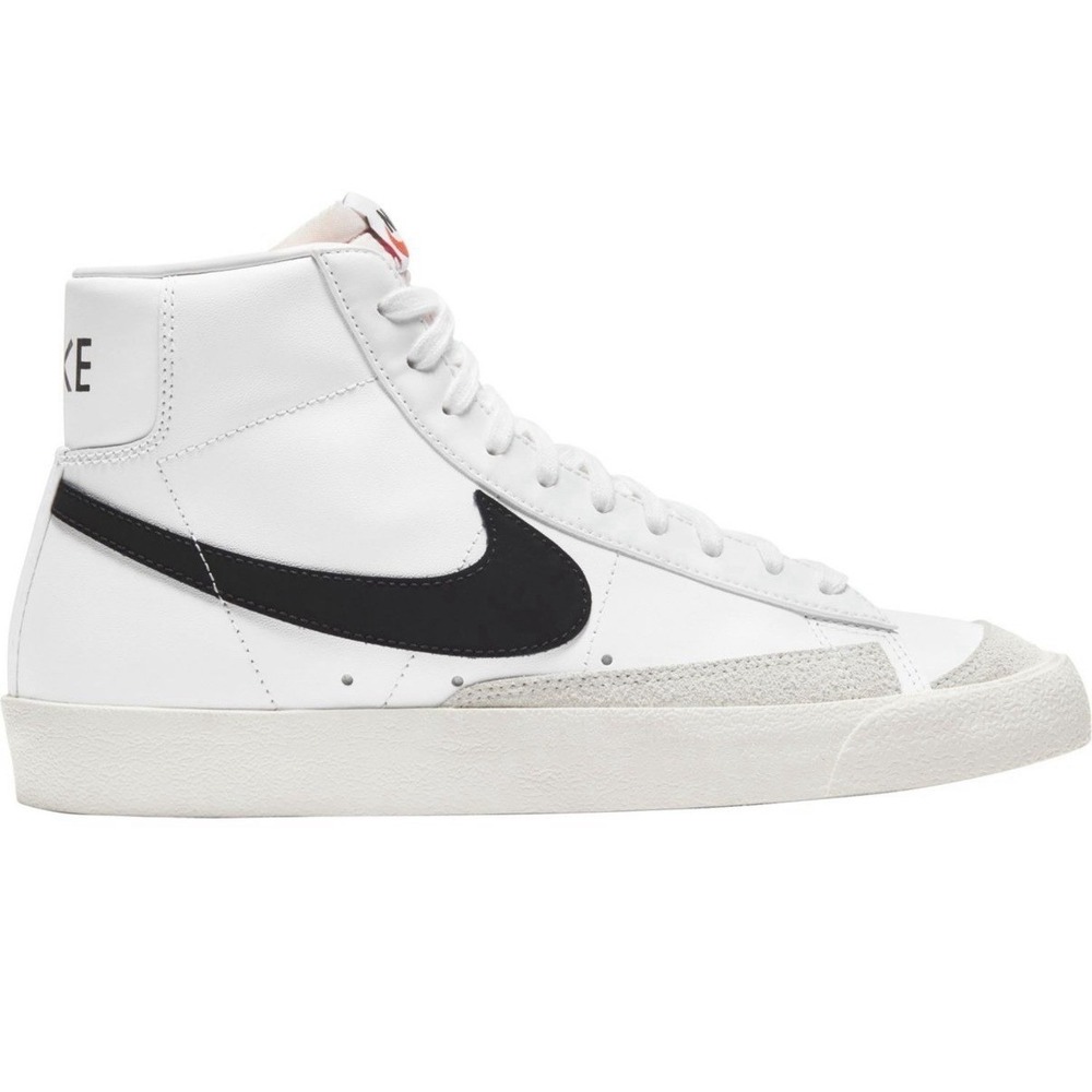 Nike Blazer Mid 77 Vintage White Black Womens High Top Sneakers